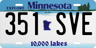 MN license plate 351SVE