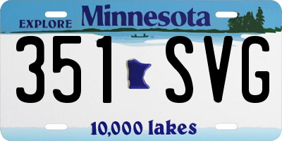MN license plate 351SVG