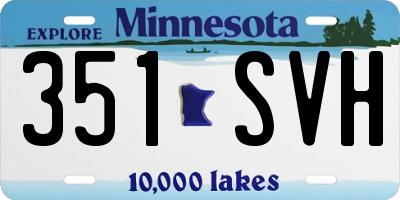MN license plate 351SVH
