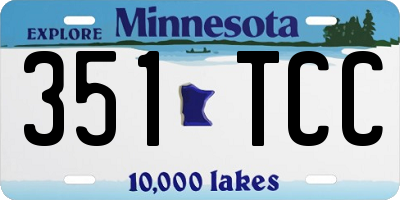 MN license plate 351TCC