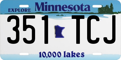 MN license plate 351TCJ