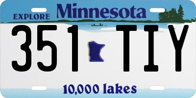 MN license plate 351TIY