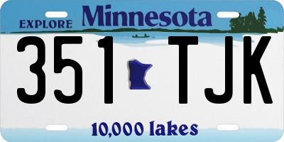 MN license plate 351TJK