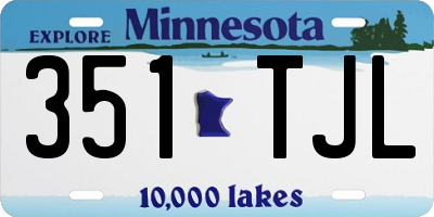 MN license plate 351TJL