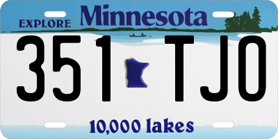 MN license plate 351TJO