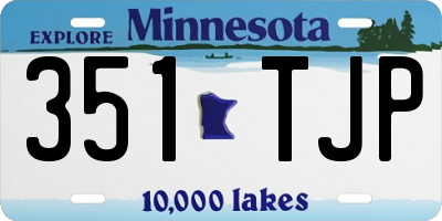 MN license plate 351TJP