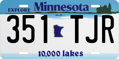 MN license plate 351TJR