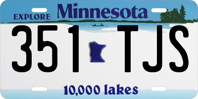 MN license plate 351TJS