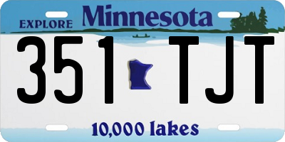 MN license plate 351TJT