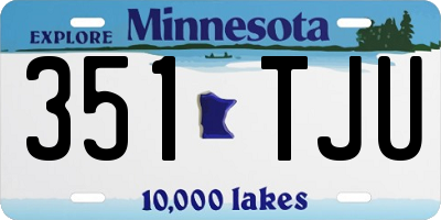 MN license plate 351TJU