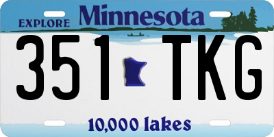 MN license plate 351TKG