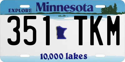 MN license plate 351TKM