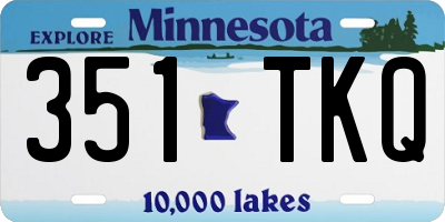 MN license plate 351TKQ