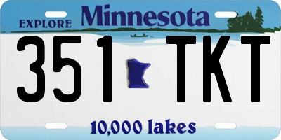 MN license plate 351TKT