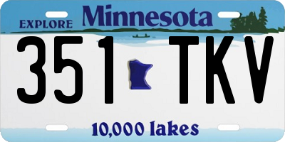 MN license plate 351TKV