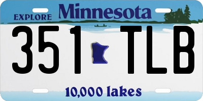 MN license plate 351TLB