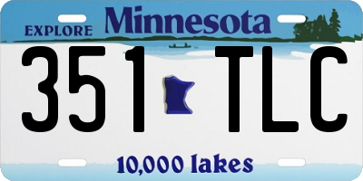 MN license plate 351TLC