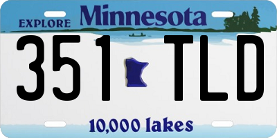 MN license plate 351TLD