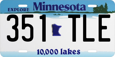 MN license plate 351TLE