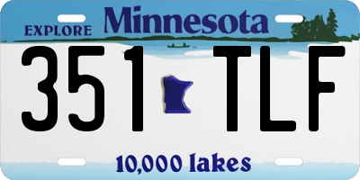 MN license plate 351TLF