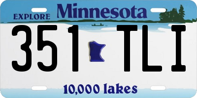 MN license plate 351TLI