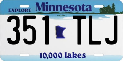 MN license plate 351TLJ