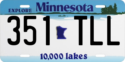 MN license plate 351TLL