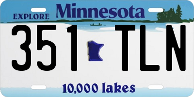 MN license plate 351TLN