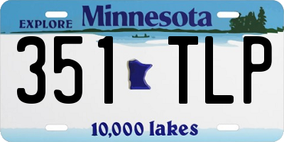 MN license plate 351TLP