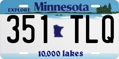 MN license plate 351TLQ