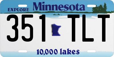 MN license plate 351TLT