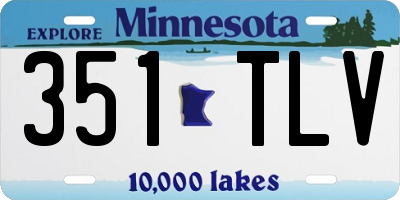 MN license plate 351TLV