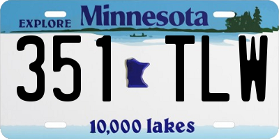MN license plate 351TLW