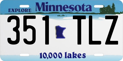 MN license plate 351TLZ