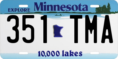 MN license plate 351TMA