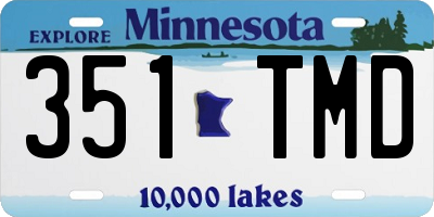 MN license plate 351TMD