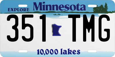 MN license plate 351TMG
