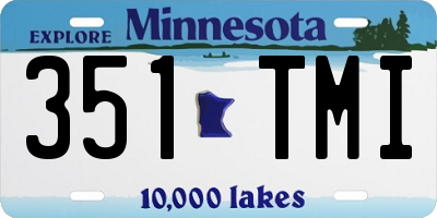 MN license plate 351TMI