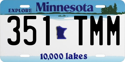 MN license plate 351TMM