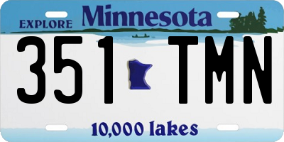 MN license plate 351TMN