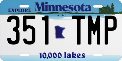 MN license plate 351TMP