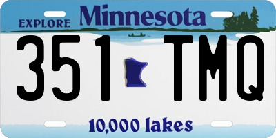 MN license plate 351TMQ