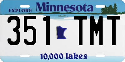 MN license plate 351TMT
