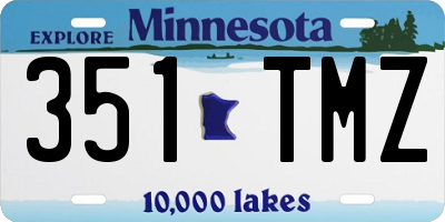 MN license plate 351TMZ