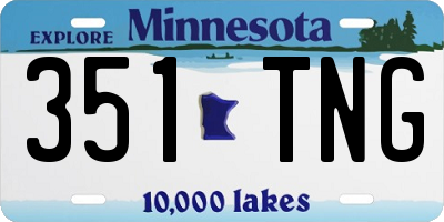 MN license plate 351TNG