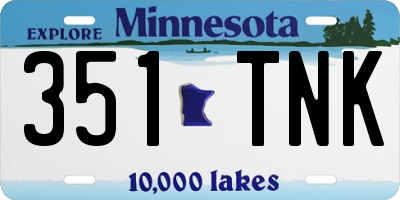 MN license plate 351TNK