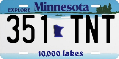 MN license plate 351TNT