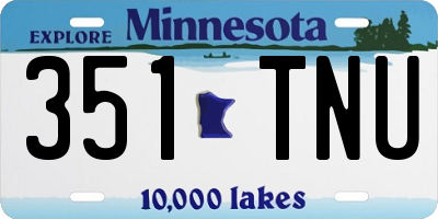 MN license plate 351TNU