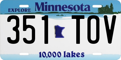 MN license plate 351TOV
