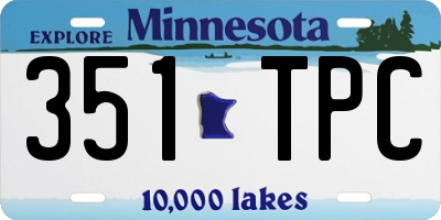 MN license plate 351TPC